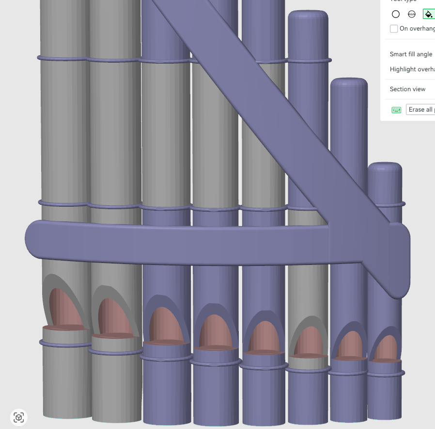 Support painting colors (Enforce / Block / Erase) and plate-contact highlight.